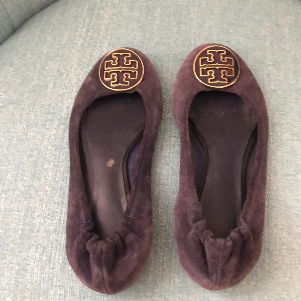 Tory Burch Purple Suede Flats